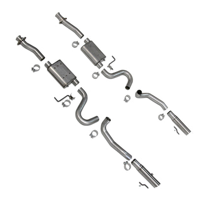 BBK 86-04 Mustang Cat Back Kit Varitune Mufflers Stainless Steel Tips - B2B Diesel & Gas Service