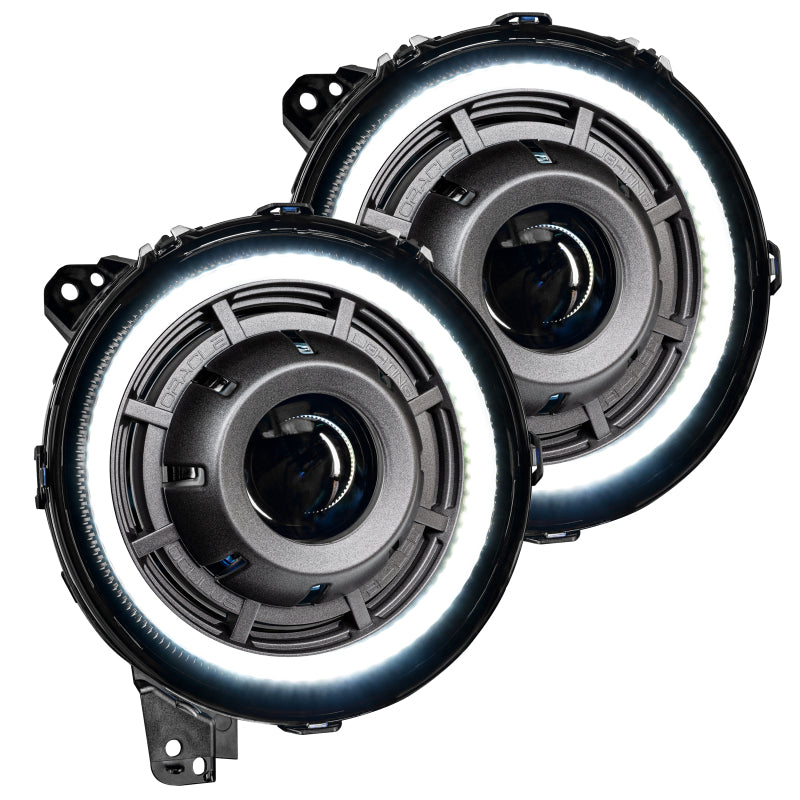 Oracle Jeep Wrangler JL Oculus Bi-LED Projector Headlights- Graphite Metallic - 5500K - B2B Diesel & Gas Service
