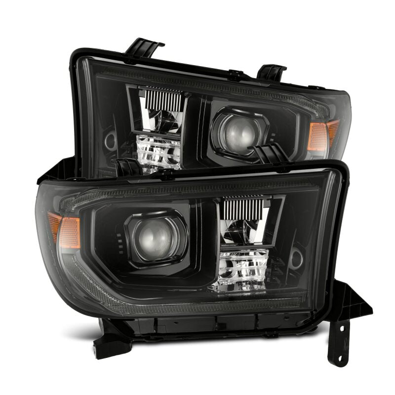 AlphaRex 07-13 Toyota Tundra / 08-17 Sequoia LUXX LED Proj HL Alpha-Blk w/Actv Light Seq. Sig + DRL - B2B Diesel & Gas Service