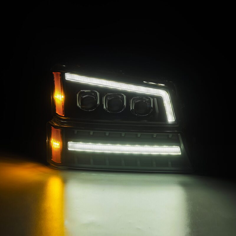 AlphaRex 03-06 Chevy Silverado 1500/2500HD/3500HD/Avalanche Black NOVA LED Proj Headlights - B2B Diesel & Gas Service