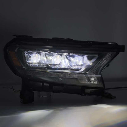 AlphaRex 19-21 Ford Ranger NOVA LED Proj Headlight Plnk Style Alpha Blk w/Activ Light/Seq Signal/DRL - B2B Diesel & Gas Service