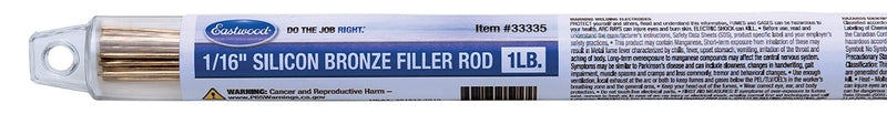 Eastwood 1/16 Inch Silicon Bronze Filler Rod 1 LB - SILBRZ-063-01T 