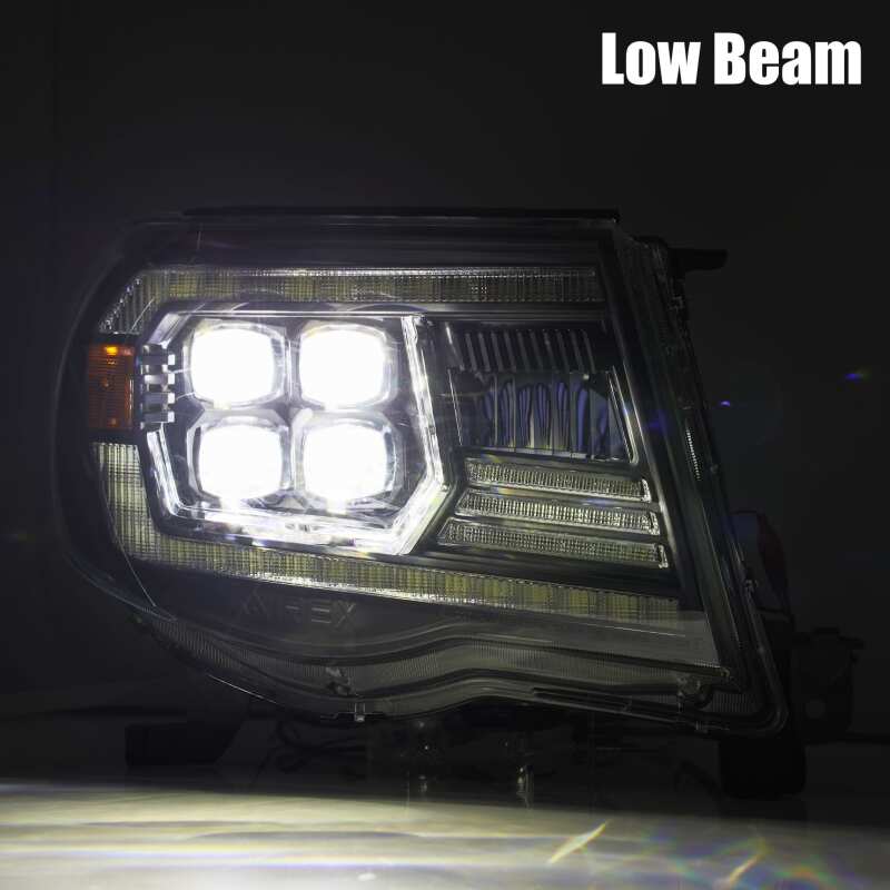 AlphaRex 05-11 Toyota Tacoma NOVA LED Projector Headlights Plank Style Black w/Activation Light/DRL - B2B Diesel & Gas Service