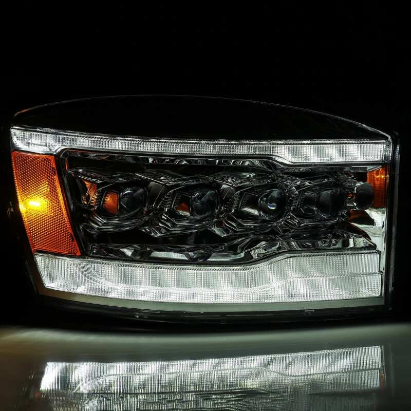 AlphaRex 06-08 Dodge Ram 1500HD NOVA LED Proj Headlights Plank Style Blk w/Seq Signal/DRL/Amber LED - B2B Diesel & Gas Service