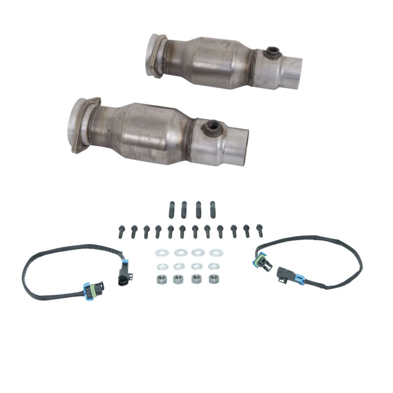 BBK 10-15 Camaro LS3 L99 Long Tube Exhaust Headers With Converters - 1-3/4 Chrome - B2B Diesel & Gas Service