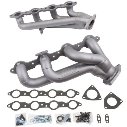 BBK 99-04 GM Truck SUV 4.8 5.3 Shorty Tuned Length Exhaust Headers - 1-3/4 Titanium Ceramic - B2B Diesel & Gas Service
