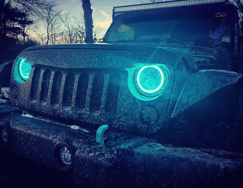 Oracle 7in High Powered LED Headlights - Black Bezel - Dynamic - Dynamic - B2B Diesel & Gas Service