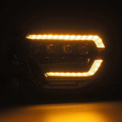 AlphaRex 12-15 Toyota Tacoma NOVA LED Proj Headlights Plank Style Black w/Activ Light/Seq Signal/DRL - B2B Diesel & Gas Service