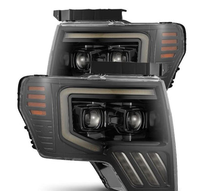 AlphaRex 09-14 Ford F-150 PRO-Series Projector Headlights Black w/Activation Light Seq Signal SB DRL - B2B Diesel & Gas Service