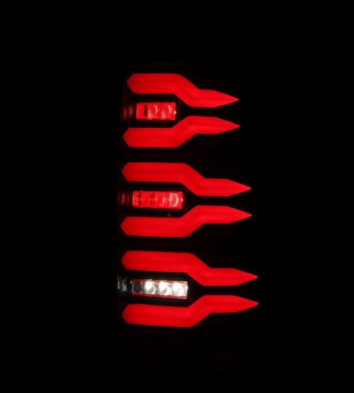 AlphaRex 99-06 Chevrolet Silverado/99-06 GMC Sierra LUXX-Series LED Tail Lights - Black/Red - B2B Diesel & Gas Service