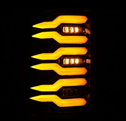 AlphaRex 07-13 GMC Sierra 1500/2500HD/3500HD Luxx Series LED Tail Lights - Alpha Black - B2B Diesel & Gas Service